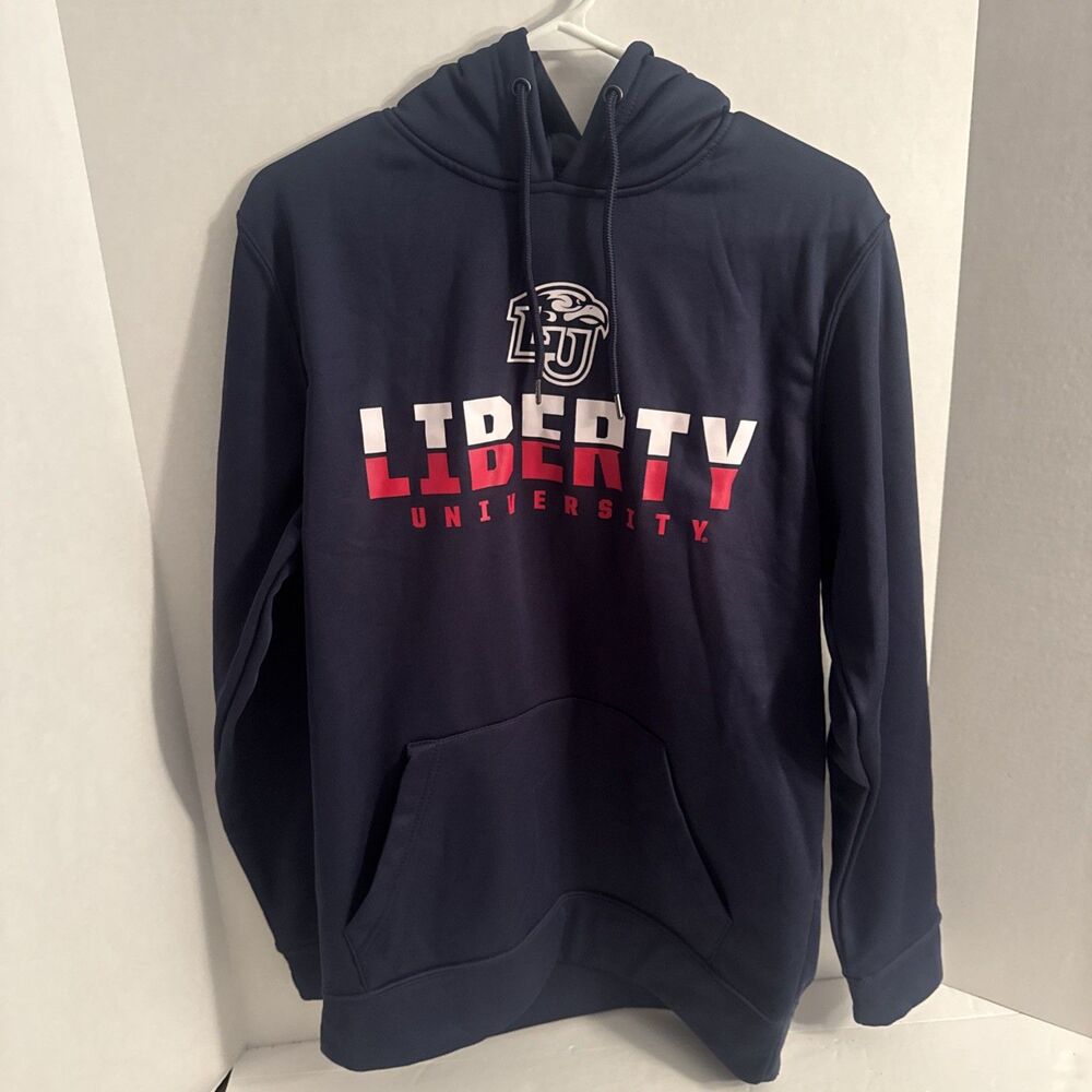 Colosseum Liberty Flames Men's M Navy Pullover Hoodie Sweatshirt